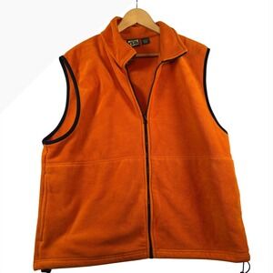 Guide Series by‎ Cabela's Orange Fleece Vest Men's Size L Zip Front